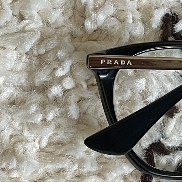 Rare Authentic Prada VPR11T 1AB-1O1 Black Gold 53mm Frames Glasses Italy RX-able - Picture 5 of 8